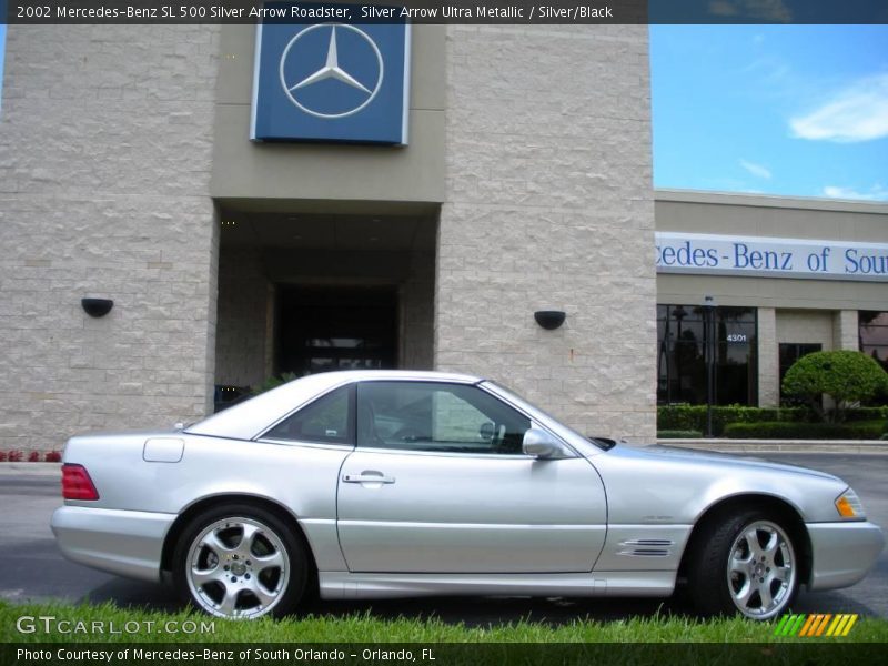 Silver Arrow Ultra Metallic / Silver/Black 2002 Mercedes-Benz SL 500 Silver Arrow Roadster