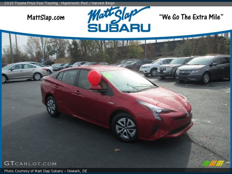 Hypersonic Red / Harvest Beige 2016 Toyota Prius Four Touring