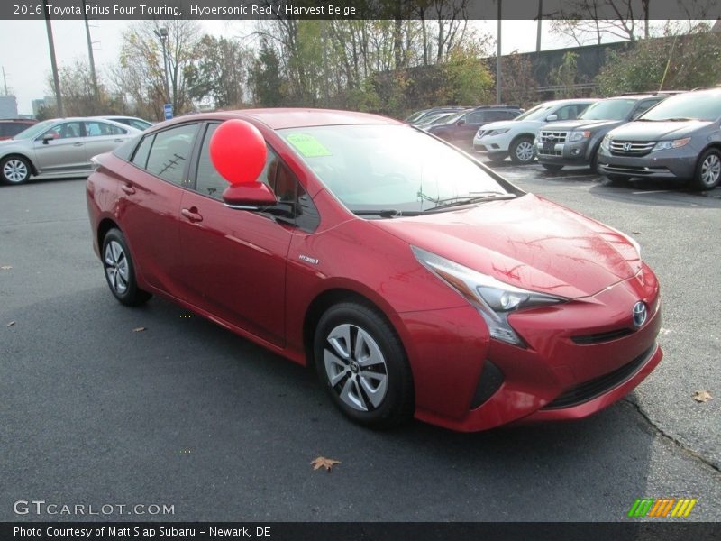 Hypersonic Red / Harvest Beige 2016 Toyota Prius Four Touring