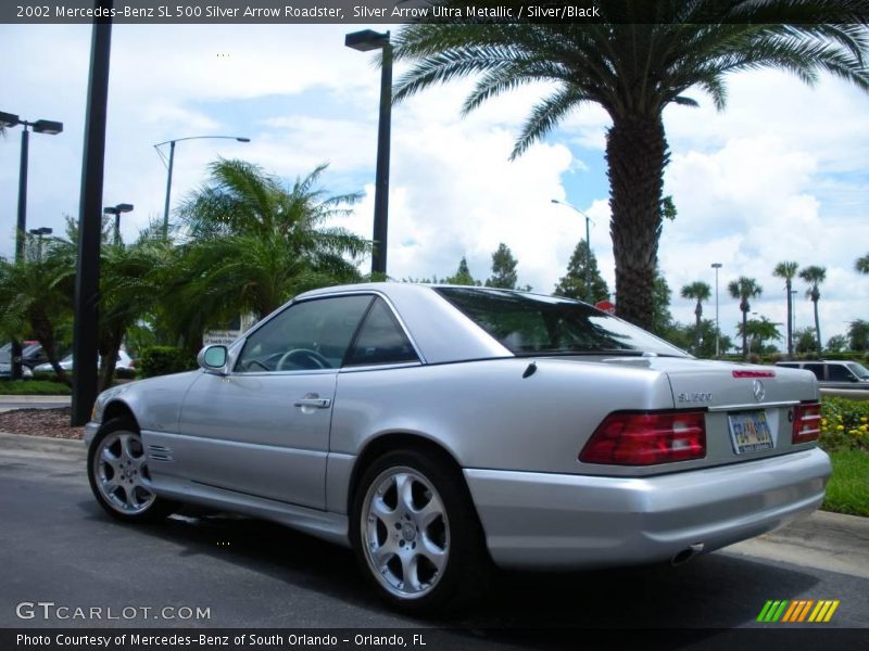 Silver Arrow Ultra Metallic / Silver/Black 2002 Mercedes-Benz SL 500 Silver Arrow Roadster