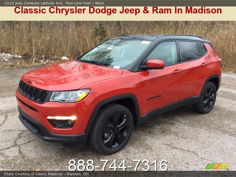 Red-Line Pearl / Black 2019 Jeep Compass Latitude 4x4