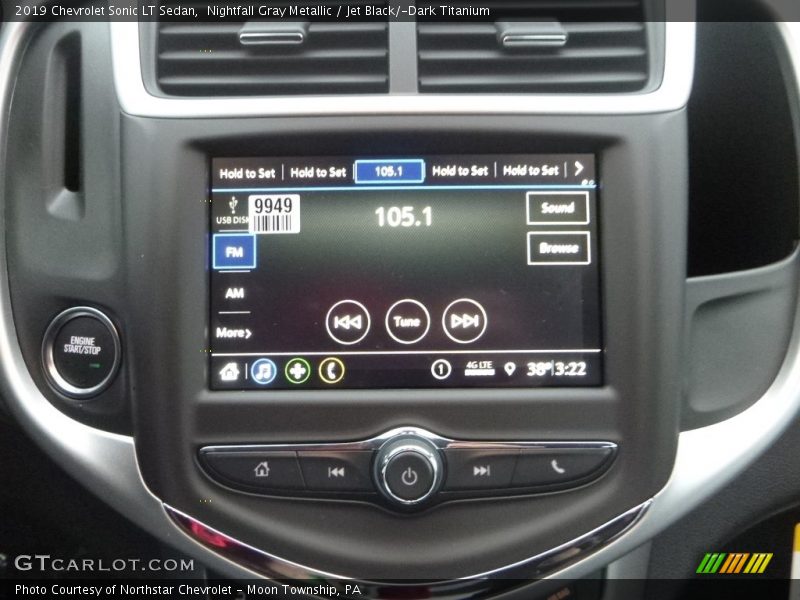 Nightfall Gray Metallic / Jet Black/­Dark Titanium 2019 Chevrolet Sonic LT Sedan