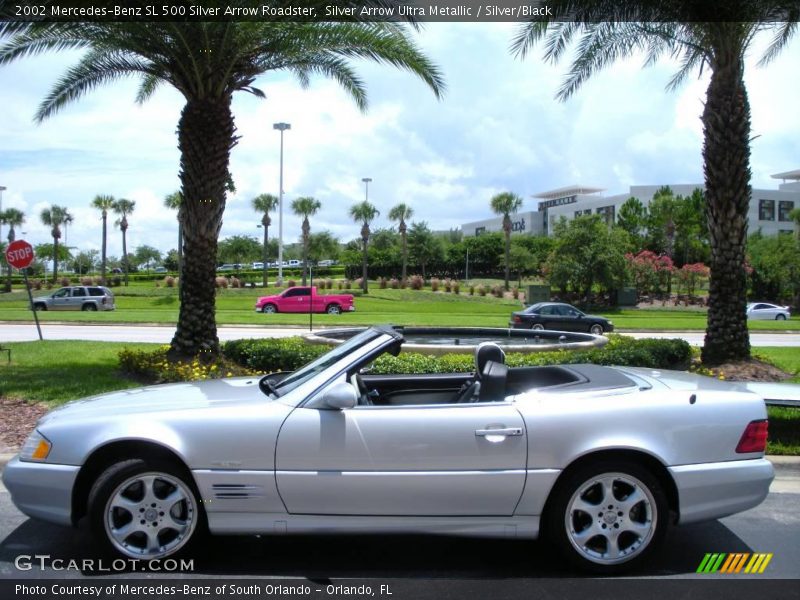 Silver Arrow Ultra Metallic / Silver/Black 2002 Mercedes-Benz SL 500 Silver Arrow Roadster