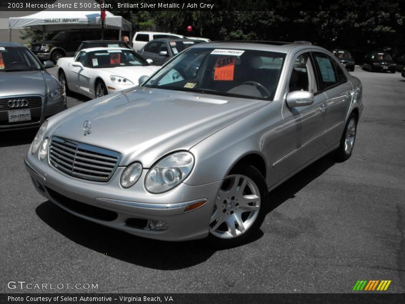 Brilliant Silver Metallic / Ash Grey 2003 Mercedes-Benz E 500 Sedan