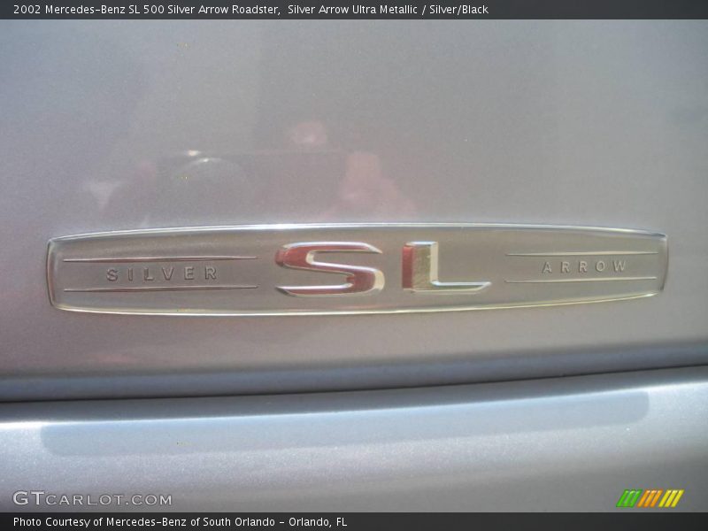 Silver Arrow Ultra Metallic / Silver/Black 2002 Mercedes-Benz SL 500 Silver Arrow Roadster