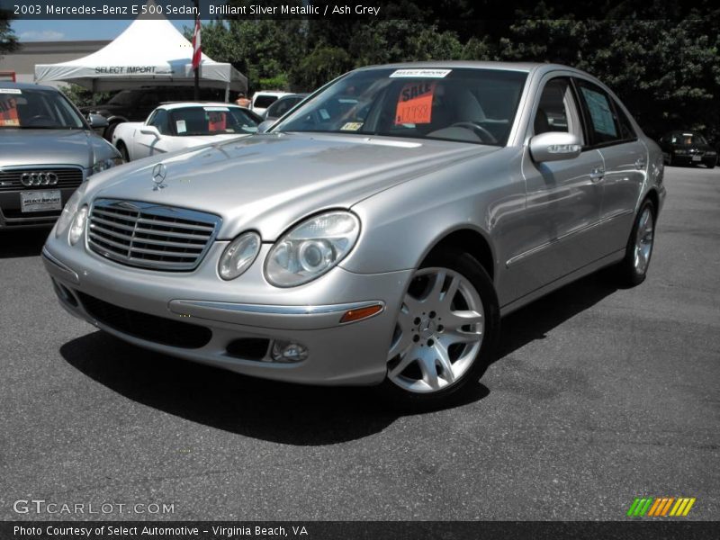 Brilliant Silver Metallic / Ash Grey 2003 Mercedes-Benz E 500 Sedan