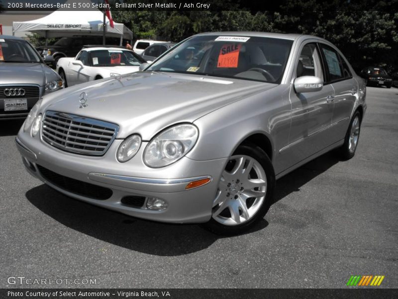 Brilliant Silver Metallic / Ash Grey 2003 Mercedes-Benz E 500 Sedan
