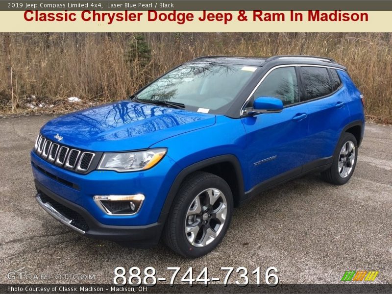 Laser Blue Pearl / Black 2019 Jeep Compass Limited 4x4