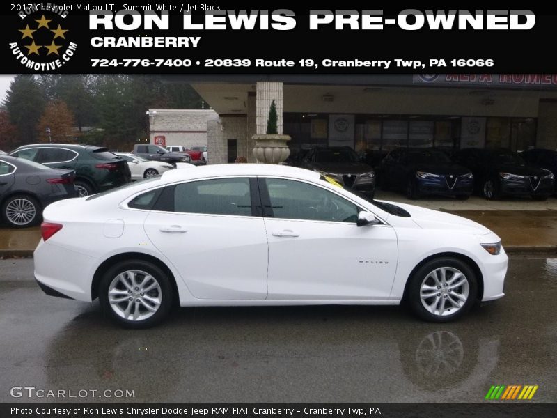 Summit White / Jet Black 2017 Chevrolet Malibu LT