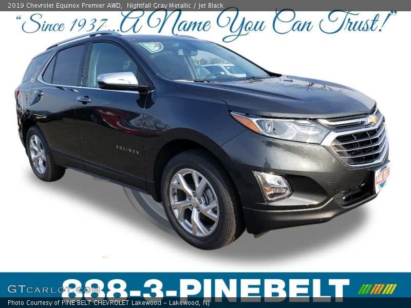 Nightfall Gray Metallic / Jet Black 2019 Chevrolet Equinox Premier AWD