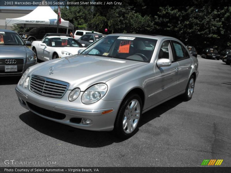 Brilliant Silver Metallic / Ash Grey 2003 Mercedes-Benz E 500 Sedan