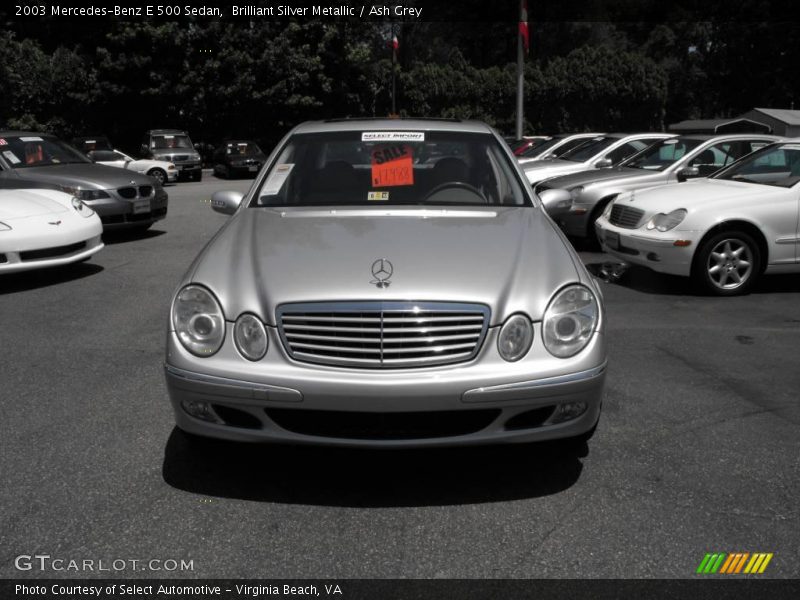 Brilliant Silver Metallic / Ash Grey 2003 Mercedes-Benz E 500 Sedan