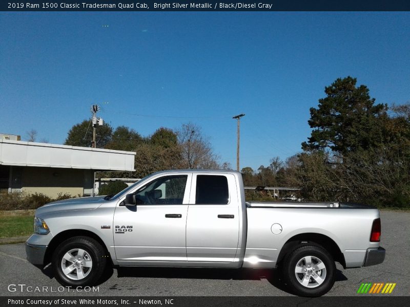 Bright Silver Metallic / Black/Diesel Gray 2019 Ram 1500 Classic Tradesman Quad Cab