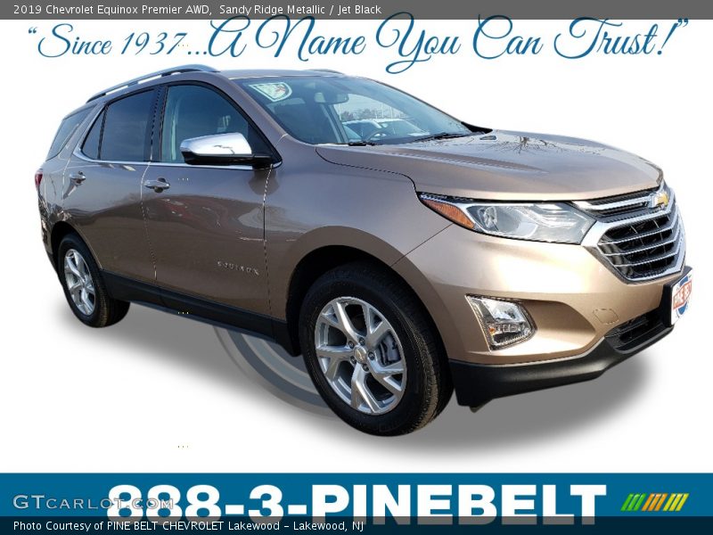 Sandy Ridge Metallic / Jet Black 2019 Chevrolet Equinox Premier AWD