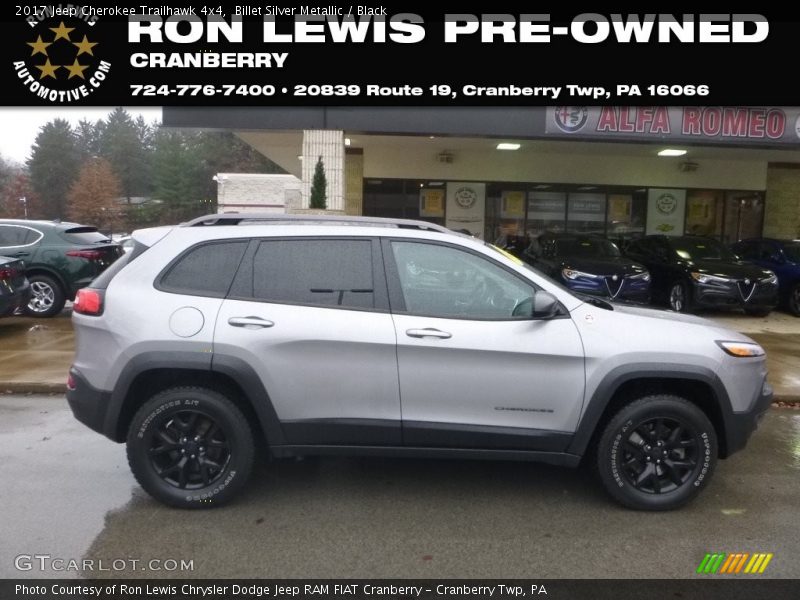 Billet Silver Metallic / Black 2017 Jeep Cherokee Trailhawk 4x4