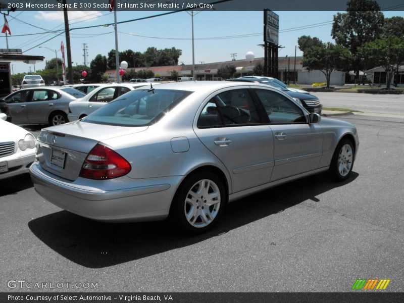 Brilliant Silver Metallic / Ash Grey 2003 Mercedes-Benz E 500 Sedan