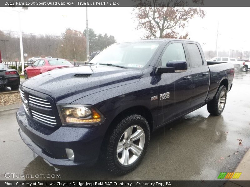 True Blue Pearl / Black 2013 Ram 1500 Sport Quad Cab 4x4