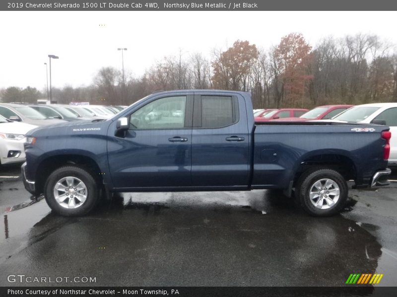 Northsky Blue Metallic / Jet Black 2019 Chevrolet Silverado 1500 LT Double Cab 4WD