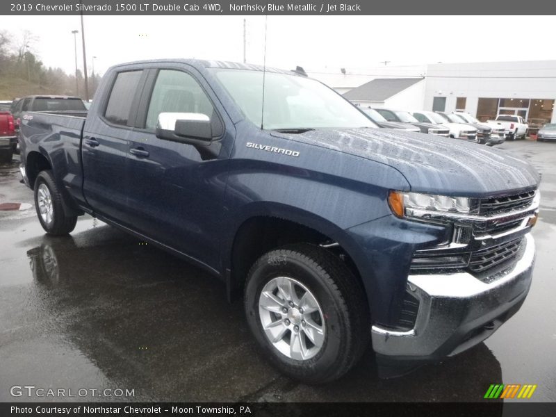 Northsky Blue Metallic / Jet Black 2019 Chevrolet Silverado 1500 LT Double Cab 4WD