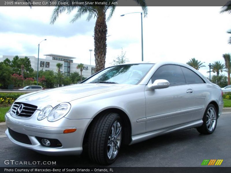 Brilliant Silver Metallic / Ash 2005 Mercedes-Benz CLK 500 Coupe
