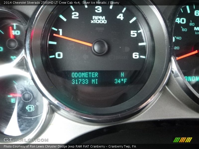 Silver Ice Metallic / Ebony 2014 Chevrolet Silverado 2500HD LT Crew Cab 4x4