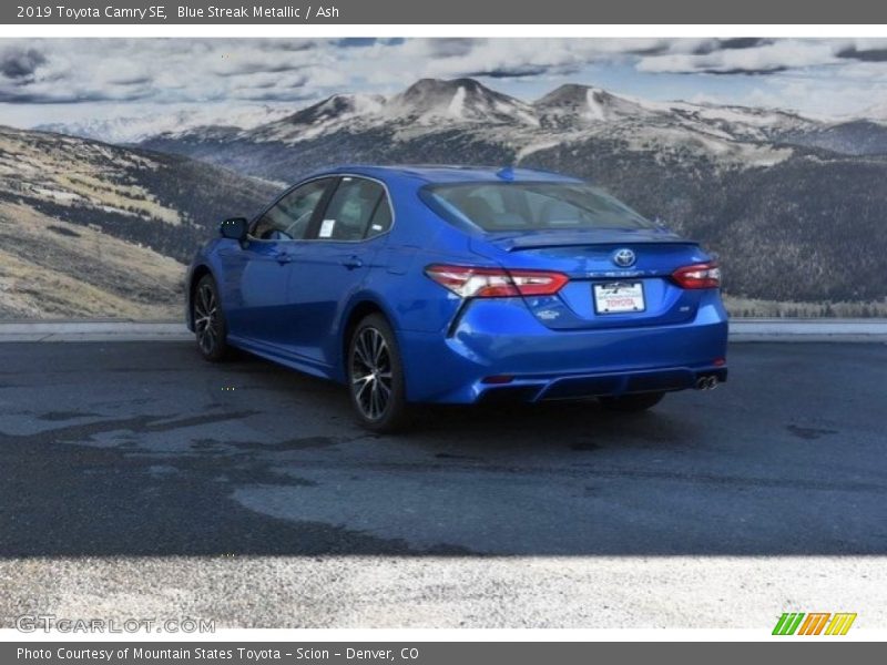 Blue Streak Metallic / Ash 2019 Toyota Camry SE