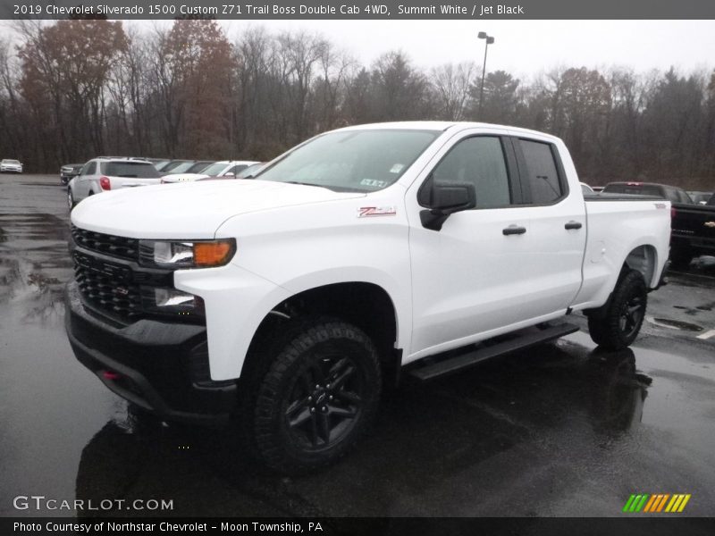 Summit White / Jet Black 2019 Chevrolet Silverado 1500 Custom Z71 Trail Boss Double Cab 4WD