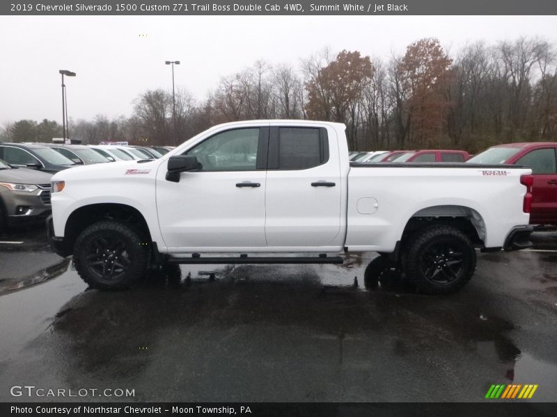 Summit White / Jet Black 2019 Chevrolet Silverado 1500 Custom Z71 Trail Boss Double Cab 4WD