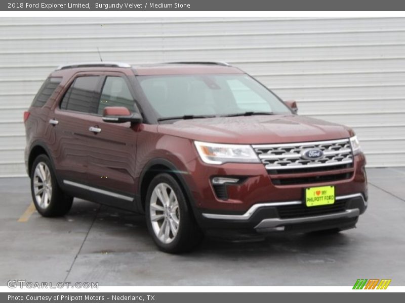 Burgundy Velvet / Medium Stone 2018 Ford Explorer Limited