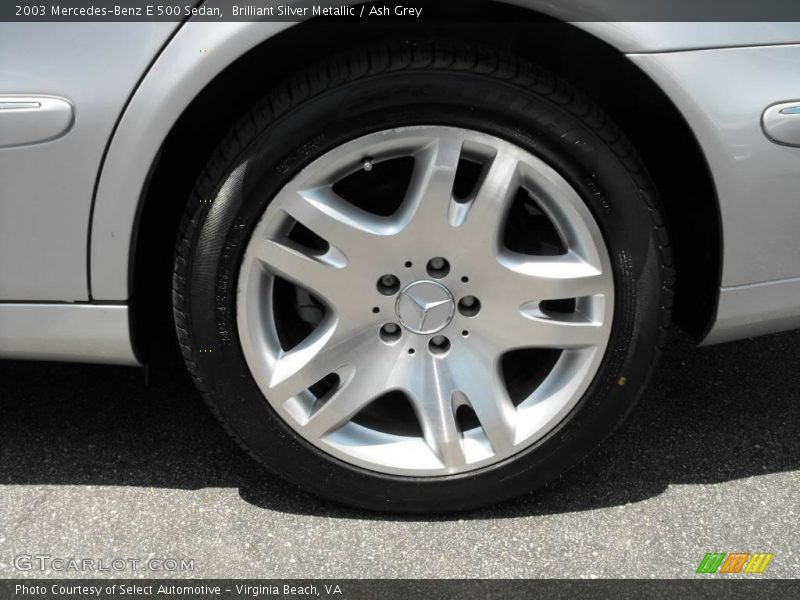 Brilliant Silver Metallic / Ash Grey 2003 Mercedes-Benz E 500 Sedan