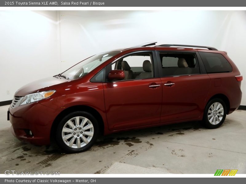 Salsa Red Pearl / Bisque 2015 Toyota Sienna XLE AWD