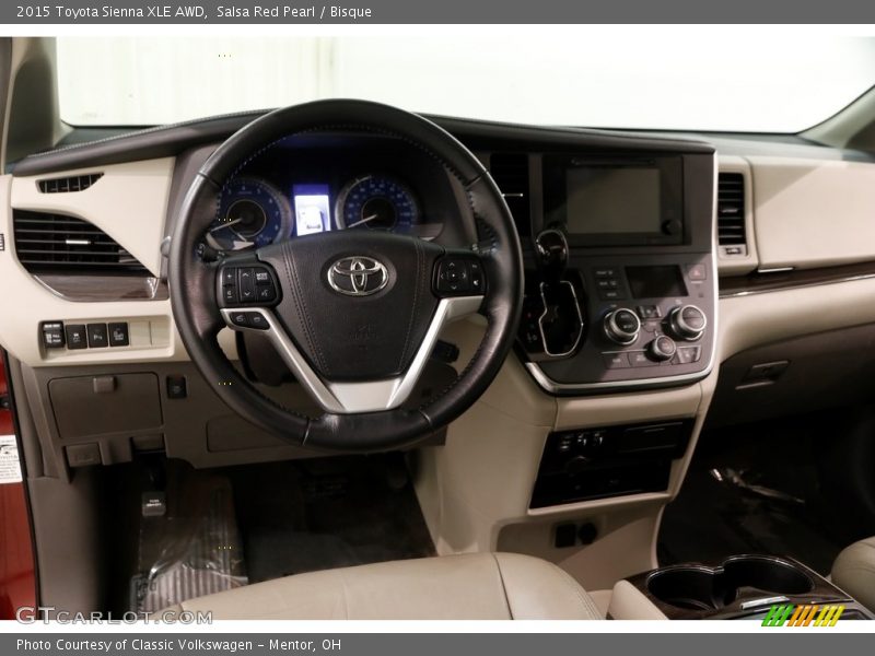 Salsa Red Pearl / Bisque 2015 Toyota Sienna XLE AWD