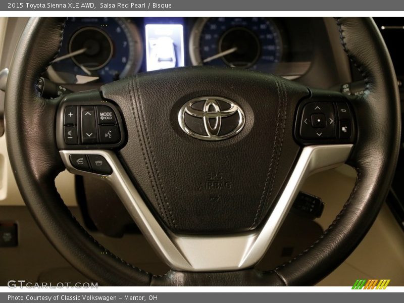 Salsa Red Pearl / Bisque 2015 Toyota Sienna XLE AWD