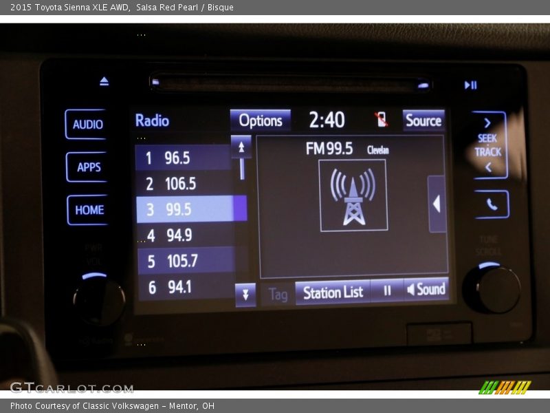 Salsa Red Pearl / Bisque 2015 Toyota Sienna XLE AWD