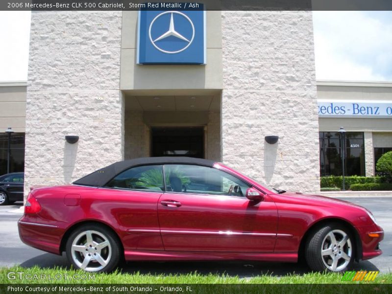 Storm Red Metallic / Ash 2006 Mercedes-Benz CLK 500 Cabriolet