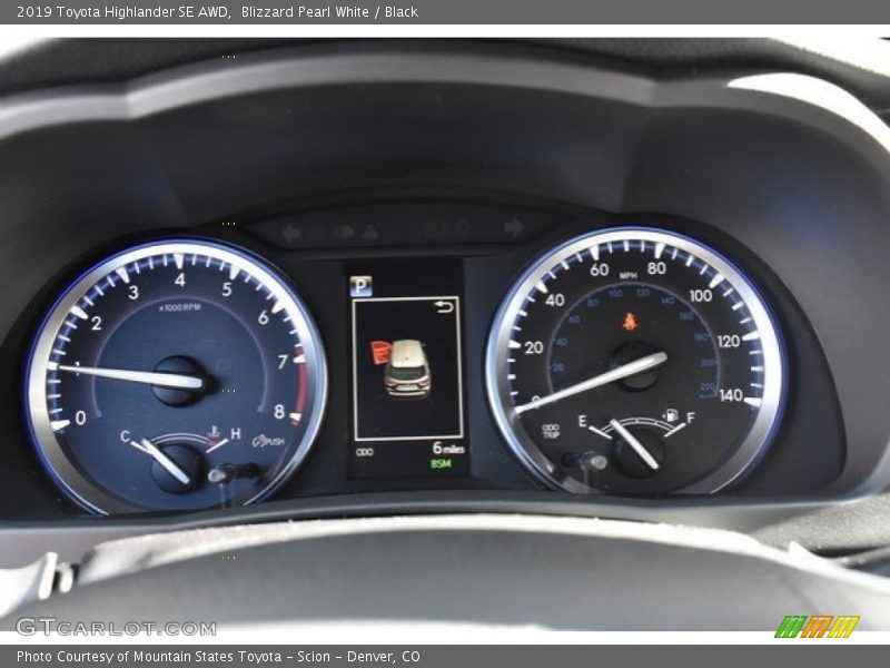 Blizzard Pearl White / Black 2019 Toyota Highlander SE AWD