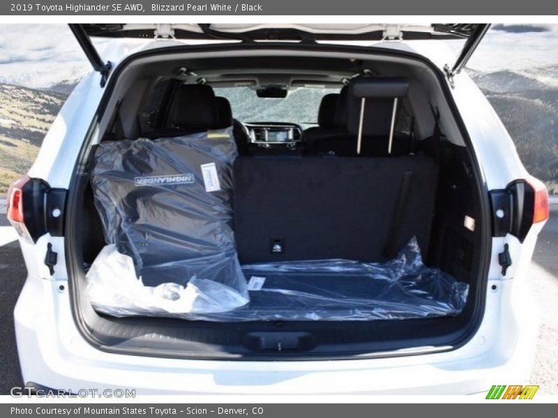 Blizzard Pearl White / Black 2019 Toyota Highlander SE AWD