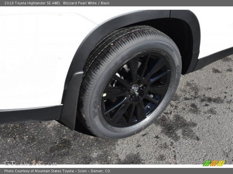 Blizzard Pearl White / Black 2019 Toyota Highlander SE AWD