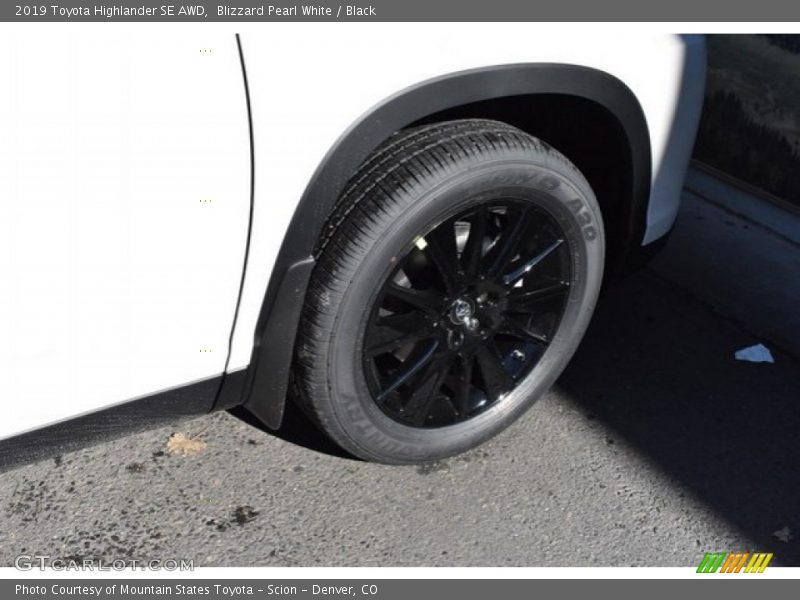 Blizzard Pearl White / Black 2019 Toyota Highlander SE AWD