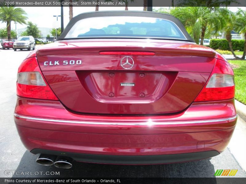 Storm Red Metallic / Ash 2006 Mercedes-Benz CLK 500 Cabriolet