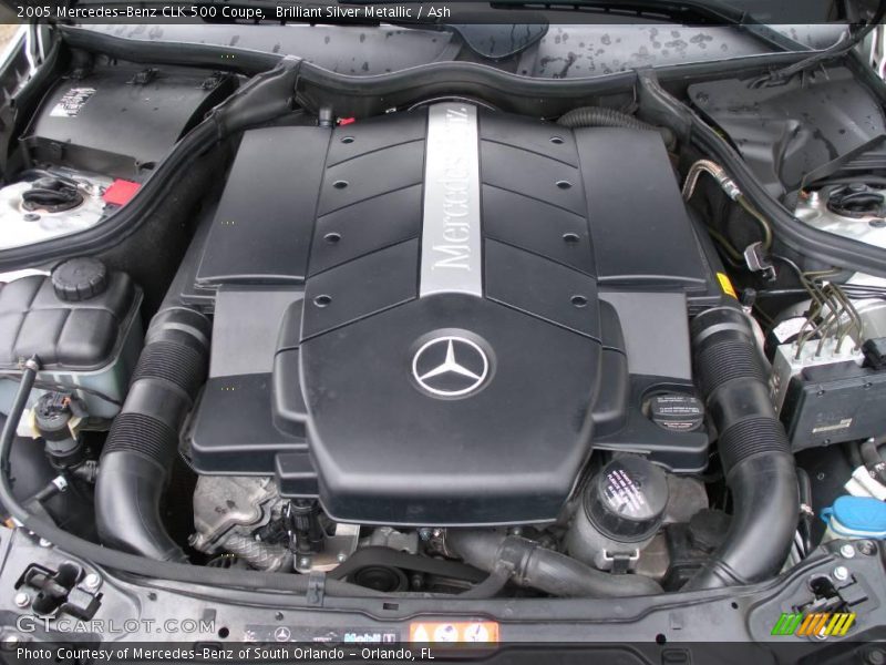 Brilliant Silver Metallic / Ash 2005 Mercedes-Benz CLK 500 Coupe