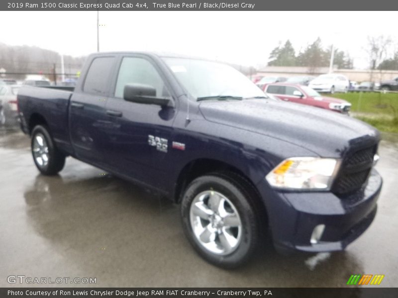 True Blue Pearl / Black/Diesel Gray 2019 Ram 1500 Classic Express Quad Cab 4x4