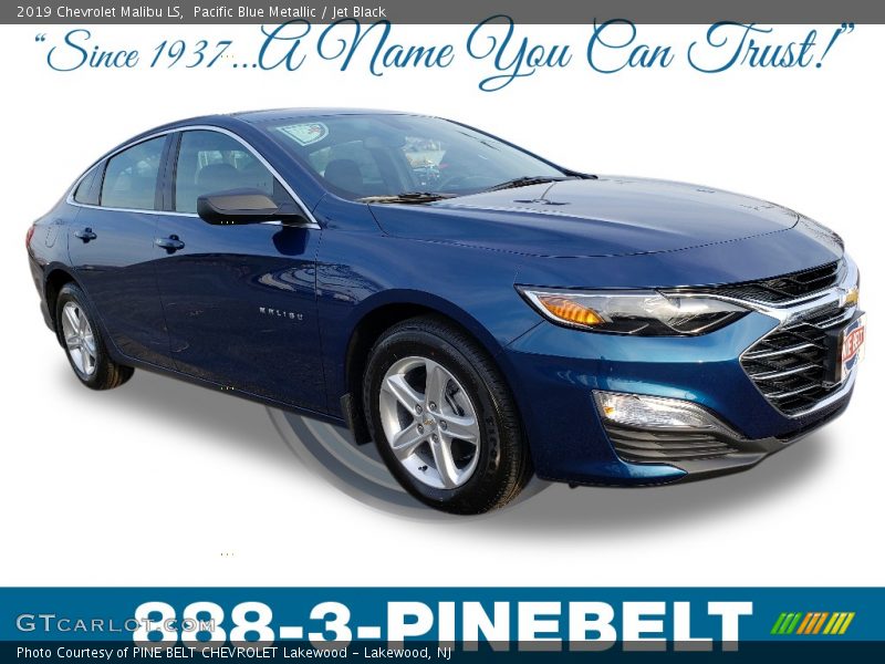 Pacific Blue Metallic / Jet Black 2019 Chevrolet Malibu LS