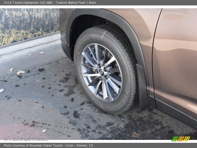 Toasted Walnut Pearl / Black 2019 Toyota Highlander XLE AWD