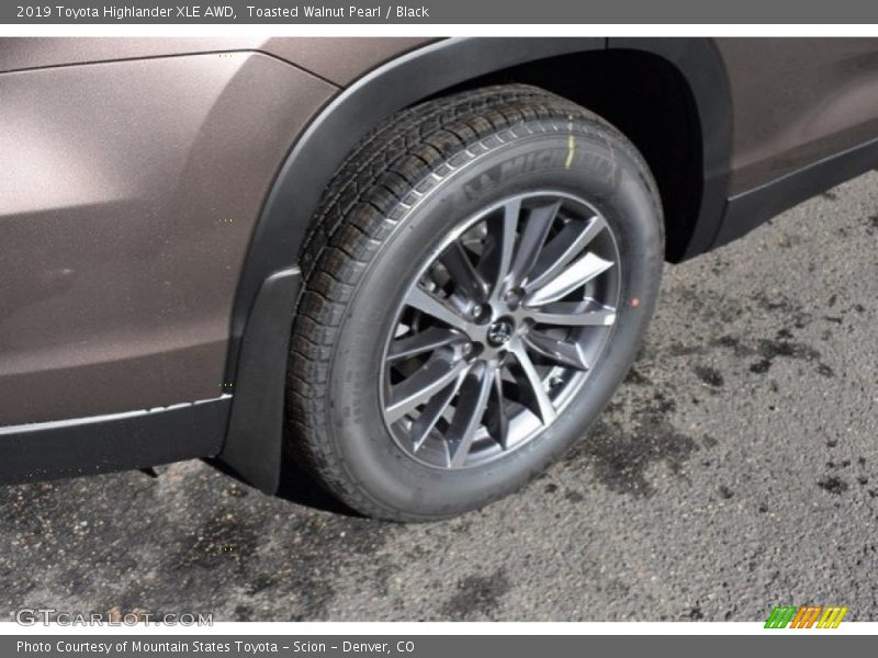 Toasted Walnut Pearl / Black 2019 Toyota Highlander XLE AWD