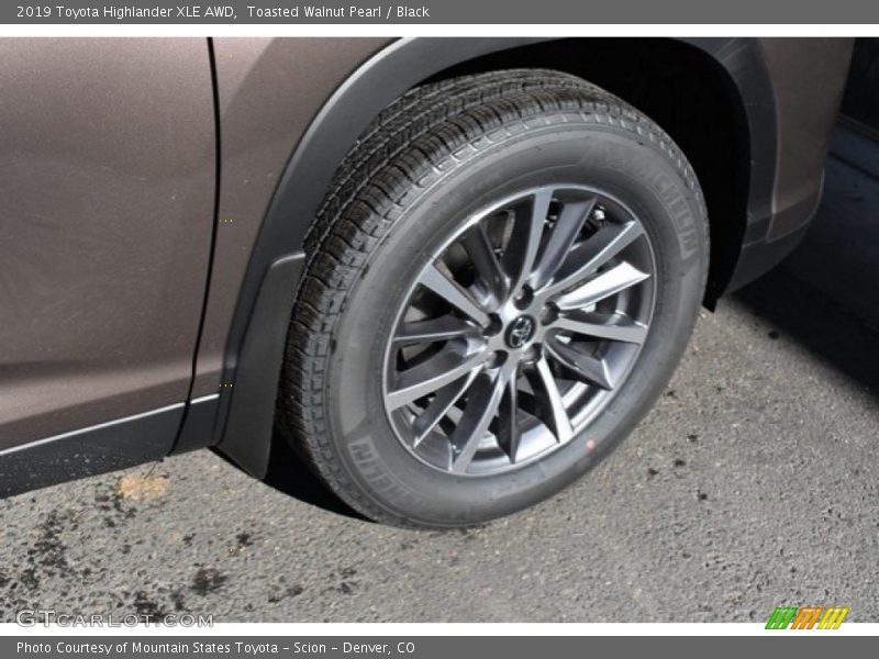 Toasted Walnut Pearl / Black 2019 Toyota Highlander XLE AWD