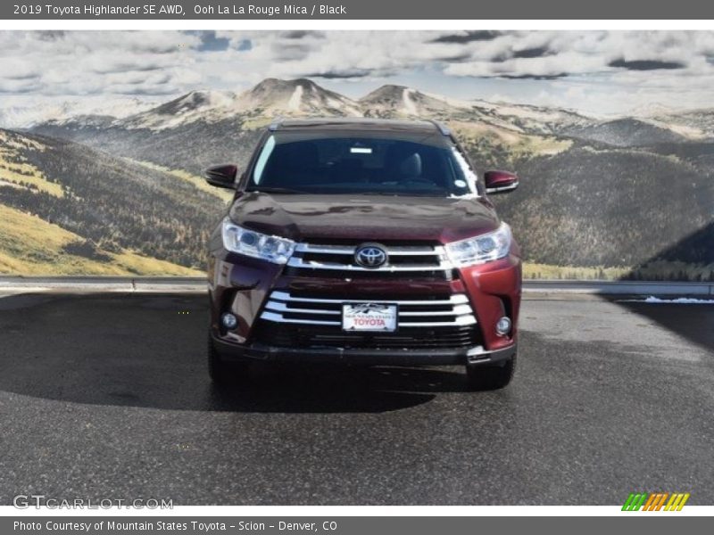 Ooh La La Rouge Mica / Black 2019 Toyota Highlander SE AWD