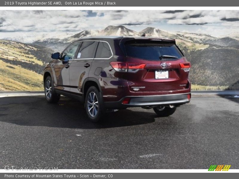 Ooh La La Rouge Mica / Black 2019 Toyota Highlander SE AWD