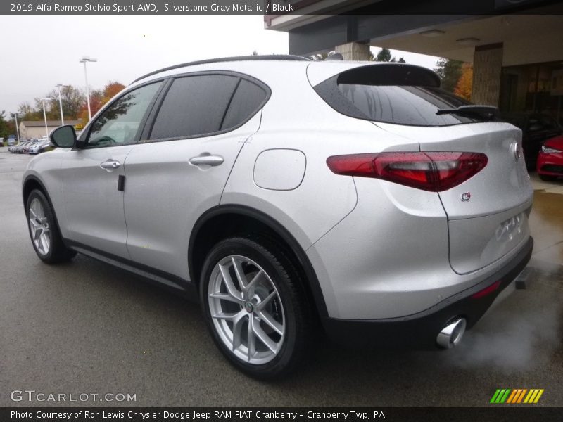 Silverstone Gray Metallic / Black 2019 Alfa Romeo Stelvio Sport AWD