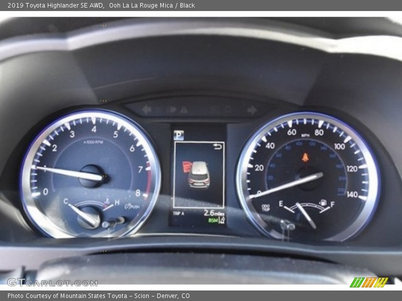 Ooh La La Rouge Mica / Black 2019 Toyota Highlander SE AWD